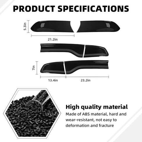 Tail Light & Front Headlight Turn Light Cover Trim Kit 6Pcs Compatible with 2015-2026 Dodge Charger (Smoke Black) in Kuwait