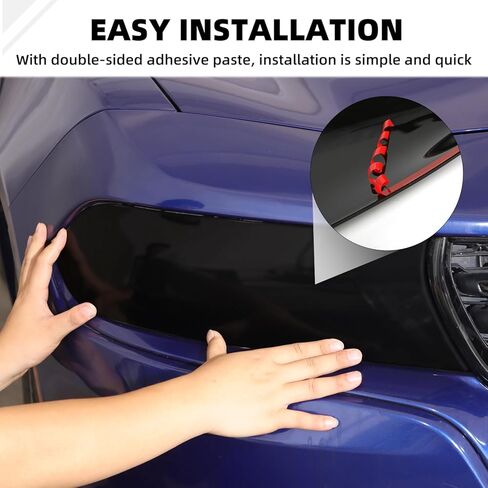 Tail Light & Front Headlight Turn Light Cover Trim Kit 6Pcs Compatible with 2015-2026 Dodge Charger (Smoke Black) in Kuwait