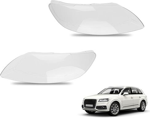 maXpeedingrods 2PCS Pair Headlight Lens Cover Front Clear for Audi Q7 2006-2015, 4L0941029 4L0941030 PC in Kuwait