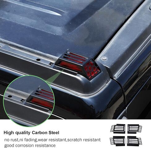 PIUGILH Cab Roof Running Light Bezels Covers Trim Molding,Car Roof Side Light Cover Guards Compatible with 2003-2009 Hummer H2,4PCS in Kuwait