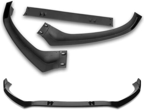 Q1-TECH, 9-Piece Front Bumper Body Kit Lip & Side Skirt Extensions Diffuser Set Compatible with 2013 - 2016 Audi A4 Quattro , Front Bumper Lip Spoiler Air Chin Splitter ABS , Painted Glossy Black in Kuwait