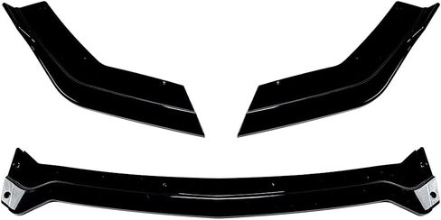 3PCS Aerodynamic Front Bumper Splitter Lip,ABS Spoiler Body Kit Compatible with Ford Mustang 2018-2023 Facelift MK6.5,Gloss Black in Kuwait