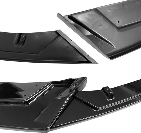 FREEMOTOR802 متوافق مع 2017-2021 Honda Civic Hatchback & Si Front Bumper Lip Spoiler، IKON Style Gloss Black Front Air Dam Chin استبدال الشفة، 2018 2019 2020 in Kuwait