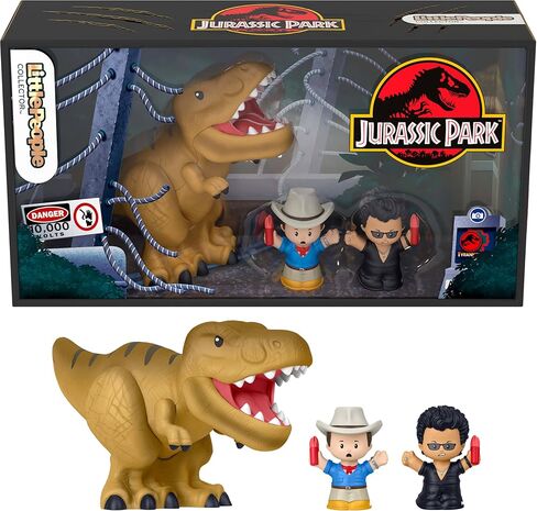 Little People Collector Jurassic Park Special Edition Set for Movie Fans, 2 Figures & 1 T-Rex Dinosaur in a Display Package in Saudi Arabia