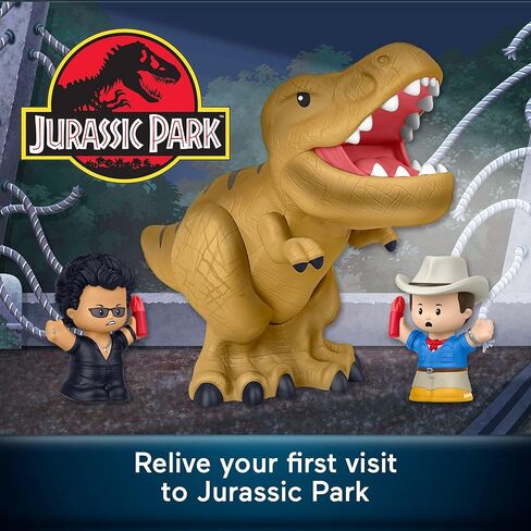 Little People Collector Jurassic Park Special Edition Set for Movie Fans, 2 Figures & 1 T-Rex Dinosaur in a Display Package in Saudi Arabia