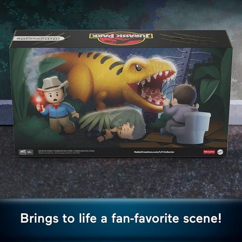 Little People Collector Jurassic Park Special Edition Set for Movie Fans, 2 Figures & 1 T-Rex Dinosaur in a Display Package in Saudi Arabia