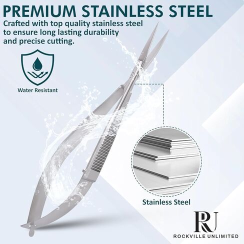 Micro Scissor 5.5" Straight Set of 3 Premium Stainless Steel Applique Scissors Sewing Art & Craft Trimming for Eyebrow Eyelash Embroidery Scissors Extra Sharp thread cutting Spring action scissors. in Saudi Arabia