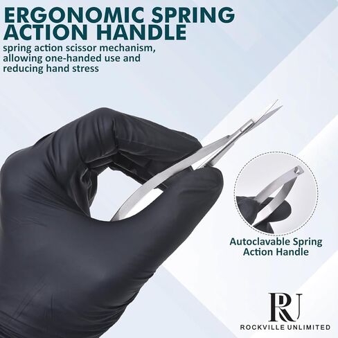 Micro Scissor 5.5" Straight Set of 3 Premium Stainless Steel Applique Scissors Sewing Art & Craft Trimming for Eyebrow Eyelash Embroidery Scissors Extra Sharp thread cutting Spring action scissors. in Saudi Arabia