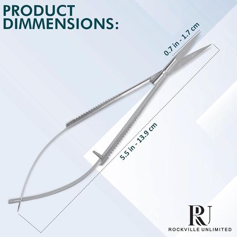 Micro Scissor 5.5" Straight Set of 3 Premium Stainless Steel Applique Scissors Sewing Art & Craft Trimming for Eyebrow Eyelash Embroidery Scissors Extra Sharp thread cutting Spring action scissors. in Saudi Arabia