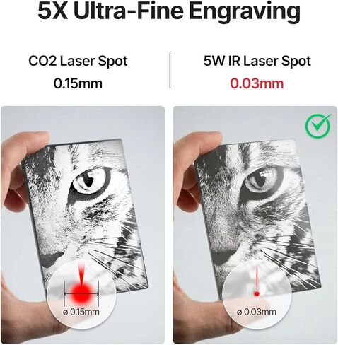 وحدة ليزر xTool 5W IR لـ P3، رأس نقش ليزر IR 5W للمجوهرات والمعادن، وحدة ليزر احترافية للمعادن والبلاستيك ونقش الأكريليك in Kuwait