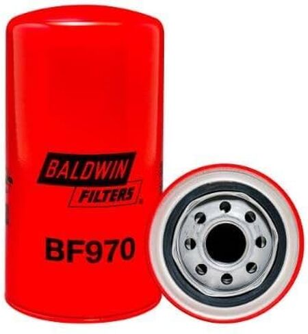 Baldwin BF970 Spin-On Fuel Filter – Heavy-Duty 1-14 Thread, 3 11/16″ OD × 7 1/8″ Length – Replaces Caterpillar 1P2299, Wix 33352, Donaldson P557440 & FF185 (Pack of 6) in Kuwait