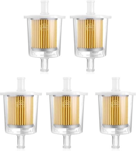 3/8Inch (10MM) ID Fuel Line kits,5Pcs Gas Inline Fuel Filter Fits 3/8inch Fuel Line, Universal 3/8" Clear Fuel Filter for Motorcycles,ATV,Lawn Mowers,Small Tractors Garden Tillers in Saudi Arabia
