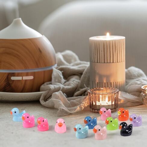 200 Mini Duck Set 20 Colors 10 Each 0.7 x 0.6 x 0.4 Inches Ideal for Dollhouse Mini Fairy Gardens Aquarium Potted Plants Hide and Seek Creative DIY in Saudi Arabia