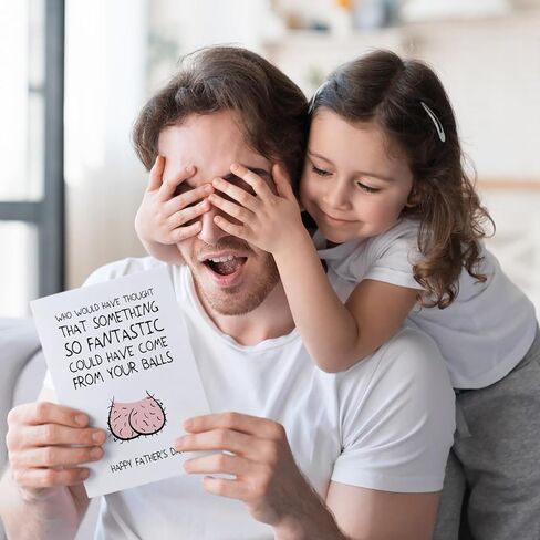 Fathers Day Card, Fathers Day Funny Gifts from Daughter Son Kids Wife, Best Jokes Daddy Gift Ideas, Boy Girl Dad Gifts, Gag Gift for Dad Who Wants Nothing, Humorous Unique Card for Husband Father in Saudi Arabia