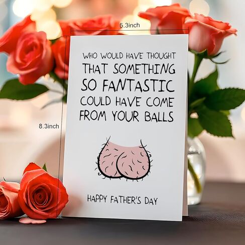 Fathers Day Card, Fathers Day Funny Gifts from Daughter Son Kids Wife, Best Jokes Daddy Gift Ideas, Boy Girl Dad Gifts, Gag Gift for Dad Who Wants Nothing, Humorous Unique Card for Husband Father in Saudi Arabia