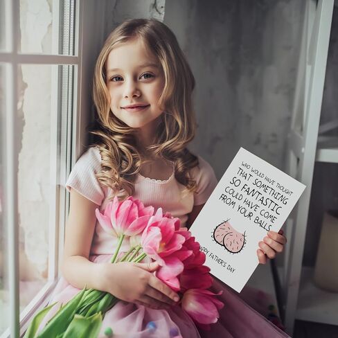 Fathers Day Card, Fathers Day Funny Gifts from Daughter Son Kids Wife, Best Jokes Daddy Gift Ideas, Boy Girl Dad Gifts, Gag Gift for Dad Who Wants Nothing, Humorous Unique Card for Husband Father in Saudi Arabia