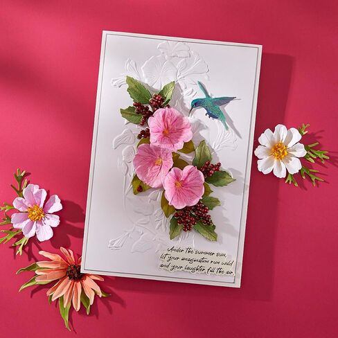 قوالب Spellbinders S4-1434 Petunia and Hummingbird المحفورة من مجموعة Summer Solstice Garden من تصميم سوزان تيرني كوكبيرن in Kuwait