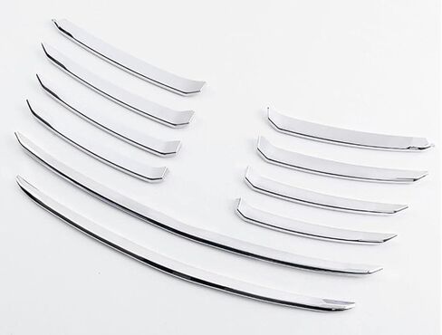 10Pcs Chrome Car Front Central Grille Grille Cover Molding Insert Trims Strip Fits Mazda 6 Sedan 2015-2016-2017 in Saudi Arabia
