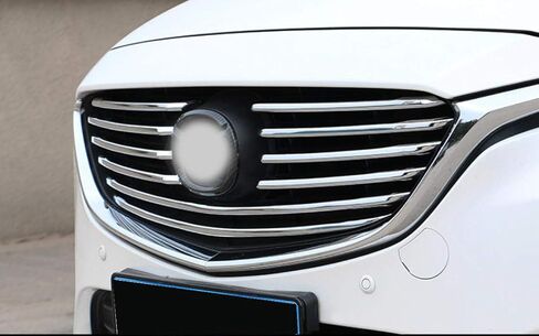 10Pcs Chrome Car Front Central Grille Grille Cover Molding Insert Trims Strip Fits Mazda 6 Sedan 2015-2016-2017 in Saudi Arabia