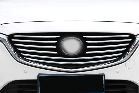 10Pcs Chrome Car Front Central Grille Grille Cover Molding Insert Trims Strip Fits Mazda 6 Sedan 2015-2016-2017 in Saudi Arabia