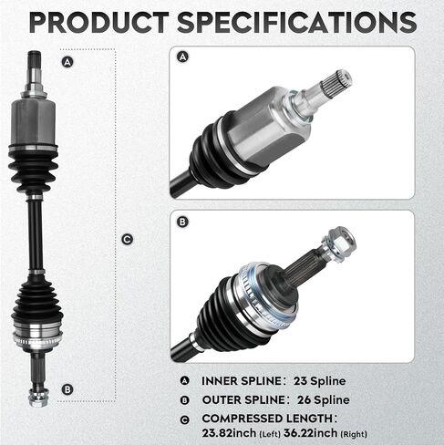 NEW Left & Right Front CV Axle Shaft Assembly fits for Toyota Corolla 1993-2002 1.6L 1.8L 4-Wheel ABS, for Celica ST 90-93 1.6L Manual, for Geo Prizm 93-97&Chevy Prizm 98-02, Driver & Passenger Side in Kuwait