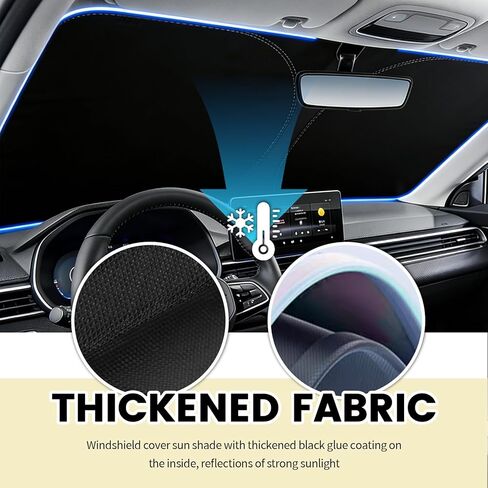 59"X31" Car Windshield Sun Shade,Radium Reflective Sunshade for Car Windshield to Block Sunlight/Heat,Universal Foldable Windshields Visor Sun Shade with Storage Bag in Saudi Arabia