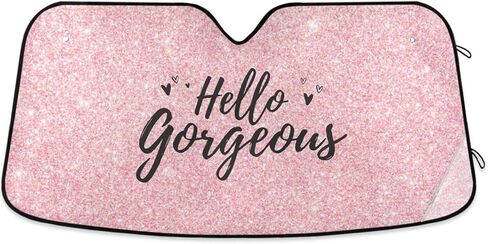 Gredecor Windshield Sun Shade Pink Glitter Spark Car Sun Visor Sunshades Blocks UV Rays and Heat Protection Foldable Sun Shield Cover Automotive Interior Accessories£¬55x27.6in in Saudi Arabia