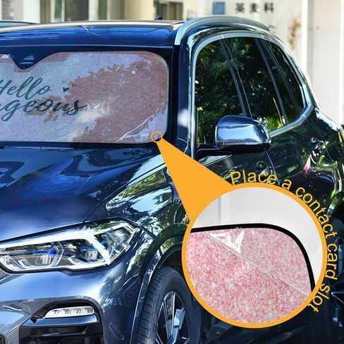 Gredecor Windshield Sun Shade Pink Glitter Spark Car Sun Visor Sunshades Blocks UV Rays and Heat Protection Foldable Sun Shield Cover Automotive Interior Accessories£¬55x27.6in in Saudi Arabia