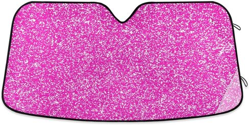 Gredecor Windshield Sun Shade Pink Glitter Spark Car Sun Visor Sunshades Blocks UV Rays and Heat Protection Foldable Sun Shield Cover Automotive Interior Accessories£¬55x27.6in in Saudi Arabia