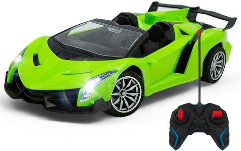 1:18 RC Cars for Kids, Fast Remote Control Car with 2 Batteries & LED Lights, 2WD Drift RC Race Car Toy, Great Gift for Boys & Girls Ages 3-9 in Saudi Arabia
