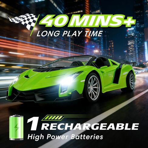 1:18 RC Cars for Kids, Fast Remote Control Car with 2 Batteries & LED Lights, 2WD Drift RC Race Car Toy, Great Gift for Boys & Girls Ages 3-9 in Saudi Arabia