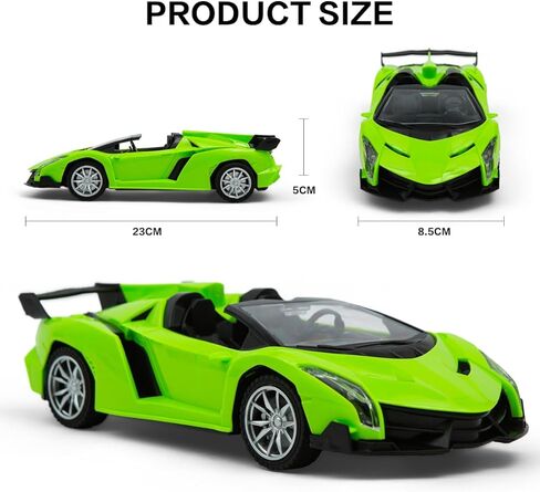 1:18 RC Cars for Kids, Fast Remote Control Car with 2 Batteries & LED Lights, 2WD Drift RC Race Car Toy, Great Gift for Boys & Girls Ages 3-9 in Saudi Arabia