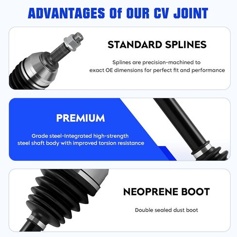 Front Left CV Axle Shaft Assembly for Chevrolet City Express 2.0L 2015-2018, for Nissan Juke 1.6L 2011-2015 (Only for AWD), for Nissan NV200 2.0L 2016-2019, Replace for 66-6415, 1 pcs CV Joint Shaft in Kuwait