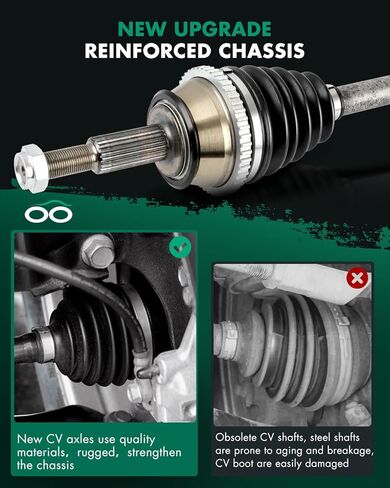 مجموعة عمود محرك المحور الأمامي من SCITOO مناسبة لسيارات Ford Taurus 3.0L 1996-2000 2005-2007، لـ Mercury Sable 3.0L 1994-1999 2005، لـ Sable 3.8L 1994-1995 الجانب الأيمن الأمامي NCV11552 66-2042 AT in Kuwait