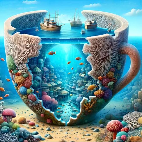 CXYQLC DIY 5D Diamond Painting Kits for Adults, Diamond Art Underwater World SceneDiamond Painting Full Drill Crystal Rhinestone Embroidery Craft Kits for Home Wall Decor Gifts 11.8x11.8inch in Saudi Arabia