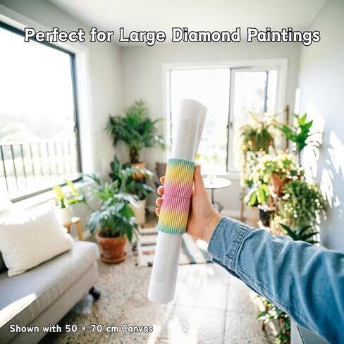 Diamond Painting Canvas Roller Holder 4-Pack (2 Long + 2 Short), Connectable Anti-Roll Canvas Rollers with Locking Clips for Diamond Art Painting Accessories in Saudi Arabia
