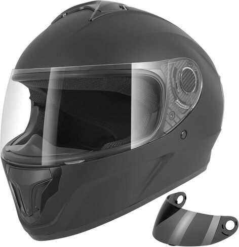 Spark Adults Full Face Motorcycle Helmet for Street Bike - DOT Certified Motorcycle Helmets with Advanced Ventilation & Quick Release, Lightweight ABS Shell for Commuting & Touring in Saudi Arabia
