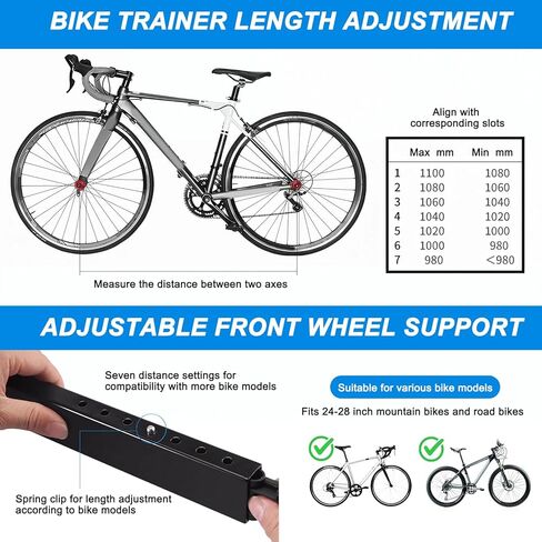Bike Rollers Indoor Trainer, Rodillo Bicicleta para Cycling Bicycle Trainers, Silent Aluminum Alloy Stable Steel Frame Wide Compatibility for Road Mountain City Bikes Indoor Riding Training Platform in Saudi Arabia