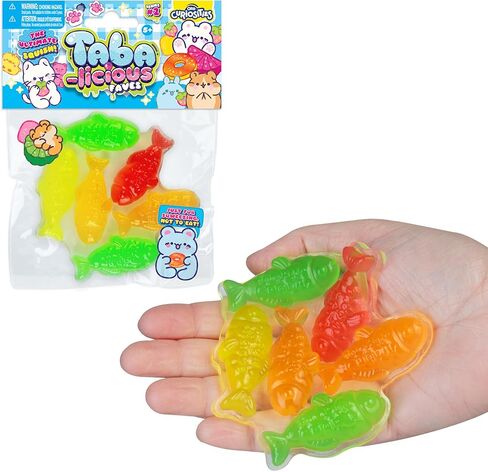 ORB Tabalicious Faves TABA Squishy Food Gummy Fish Candy Toy - Soft, Sticky Play Food TABA Squishies to Squish, Squeeze - Fun Stress Relief - Kawaii Sensory Fidget Toys and Gifts for Kids and Adults in Saudi Arabia