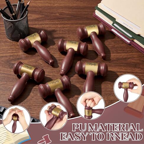 Gemscream 6 Set Law School Graduation Gifts, Judge Gavel Stress Balls, Funny Law School Gift with Allegedly Stress Relief Desk Decor, Graduation Party Favors for Student, Future Lawyer Attorney in Kuwait