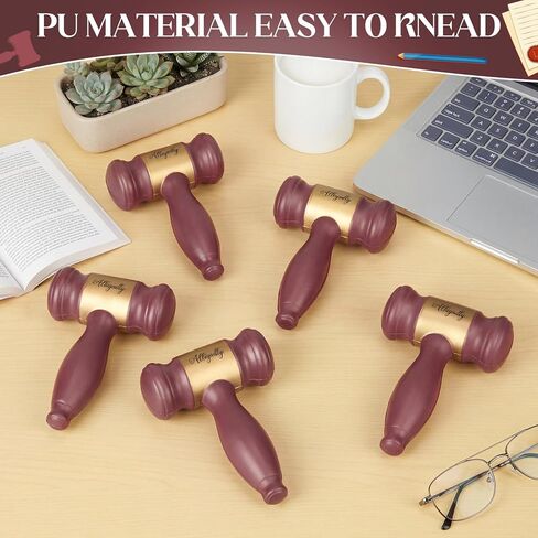 Gemscream 6 Set Law School Graduation Gifts, Judge Gavel Stress Balls, Funny Law School Gift with Allegedly Stress Relief Desk Decor, Graduation Party Favors for Student, Future Lawyer Attorney in Kuwait