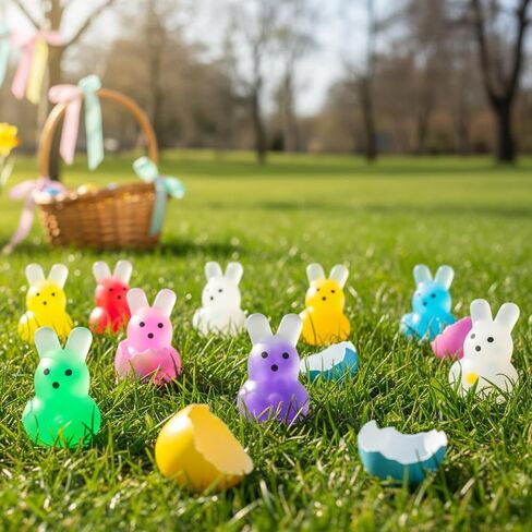 28Pack Easter Squishies,Easter Bunny Stress Balls for Adults,Easter Basket Stuffers,Bulk Squishy Easter Toys Stress Relief Fidget,Easter Egg Fillers Party Favors Gifts in Saudi Arabia
