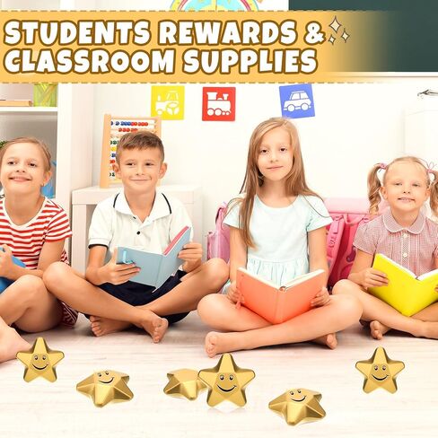 Deekin 18 Pieces 3.1 Inch Star Stress Balls Star Foam Relief Stress Ball for School Reward Student Party Bag Fillers(Smile Face) in Saudi Arabia