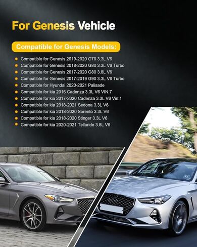 OCPTY مناسب 2019-2020 لـ Genesis G70 3.3L/V6، 2020-2021 لـ Hyundai لـ Palisade 3.8L/V6، 2018-2020 لـ Kia Stinger 3.3L/V6 استبدال ملفات الإشعال 4-PINS Coil Pack #UF844 (مجموعة من 3) in Kuwait