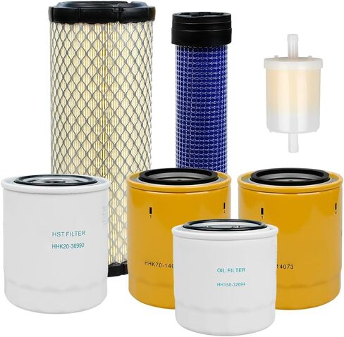 77700-03307 Maintenance Filter Kit Suitable for Kubota RTV1100 (S/N>=31003),HH160-32093 HHK72-14080 HHK70-14073(2pcs)12581-43012 TA040-93230 TA040-93220 HHK71-14080 Engine Oil Hydraulic Fuel Air in Kuwait