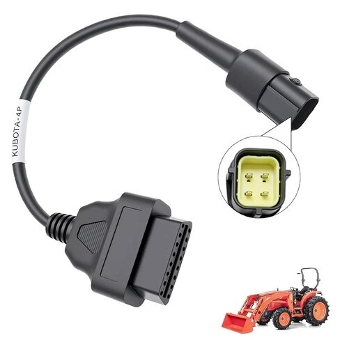 3824-26 OBD2 Adapter Cable Cord Fit for KUBOTA Vehicles, 4 Pin OBD1 to 16 Pin OBD 2 Car Diagnostic Cord Adapter,for OBD II Diagnostic Scanner Scanning Tool Adapter in Saudi Arabia