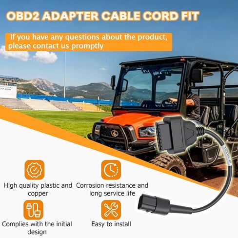 3824-26 OBD2 Adapter Cable Cord Fit for KUBOTA Vehicles, 4 Pin OBD1 to 16 Pin OBD 2 Car Diagnostic Cord Adapter,for OBD II Diagnostic Scanner Scanning Tool Adapter in Saudi Arabia