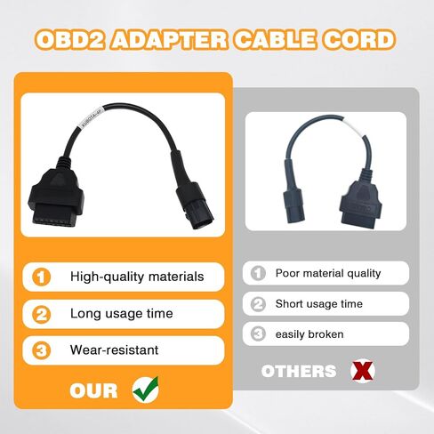 3824-26 OBD2 Adapter Cable Cord Fit for KUBOTA Vehicles, 4 Pin OBD1 to 16 Pin OBD 2 Car Diagnostic Cord Adapter,for OBD II Diagnostic Scanner Scanning Tool Adapter in Saudi Arabia