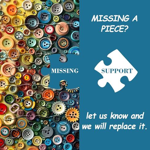 PICKFORU Colorful Buttons Puzzles for Adults 1000 Pieces, Hard Impossible Button Art Theme Jigsaw Puzzle, Rainbow Gradient Difficult Challenging for Adults in Kuwait