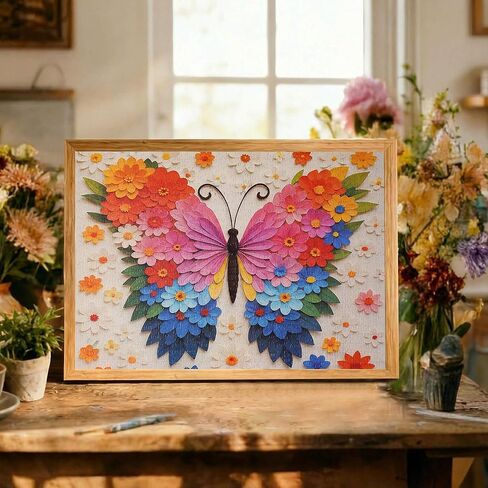 Butterfly Puzzles for Adults 1000 Pieces, Funny Puzzle, Colorful Flower Animal Jigsaw Puzzles, Organizor Box, Thick & Sturdy, Home Decor, Challenging Family Puzzle, Gifts Puzzle Lovers(27.5x19.6 in) in Kuwait